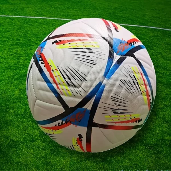 Size 5 Classic Soccer Ball Multicolored - Image 3